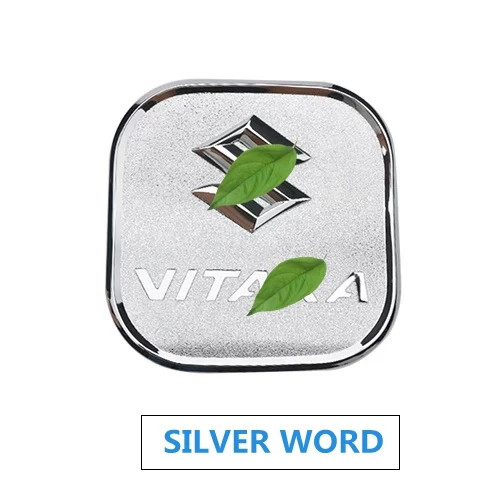 Для SUZUKI VITARA автомобильный Стайлинг крышка для бензобака/топливного бака/масляного бака ABS лампа рамка накладка - Цвет: SILVER WORD 1PC
