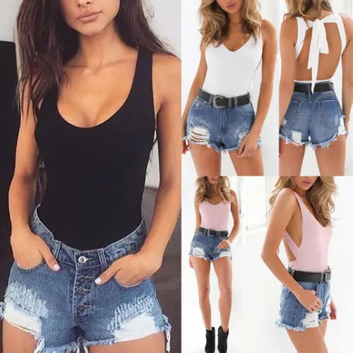 

Fashion Women Sleeveless Bodysuit Leotard Bandage Jumpsuit Bodycon Party Clubwear Bodysuits
