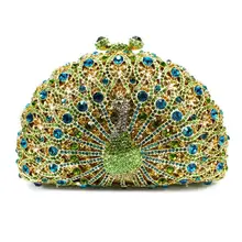 В форме животных зеленые свадебные украшения павлин женские наряды для вечеринки сумки(8105A-GB
