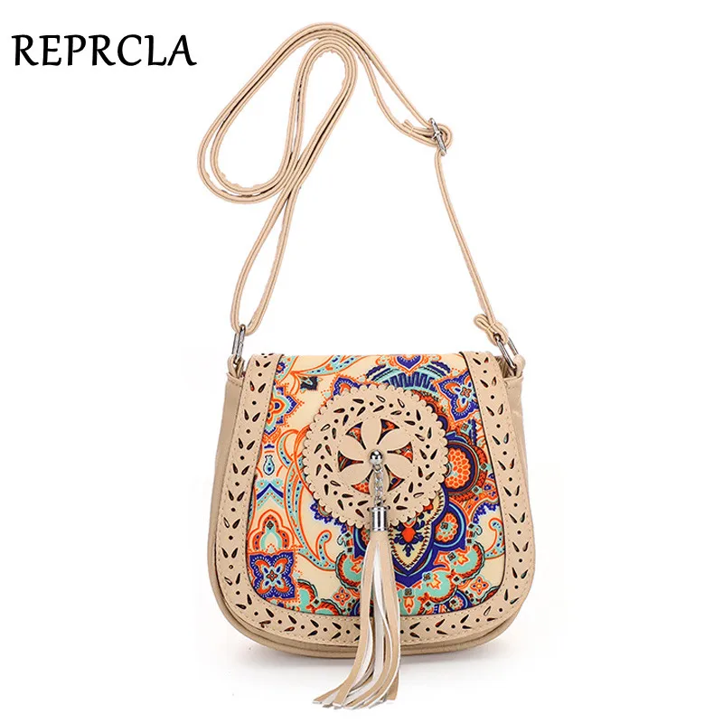 

REPRCLA National Style Women Bag Brand Designer Handbag Tassel Crossbody Shoulder Bags Ladies Purse Bolsa