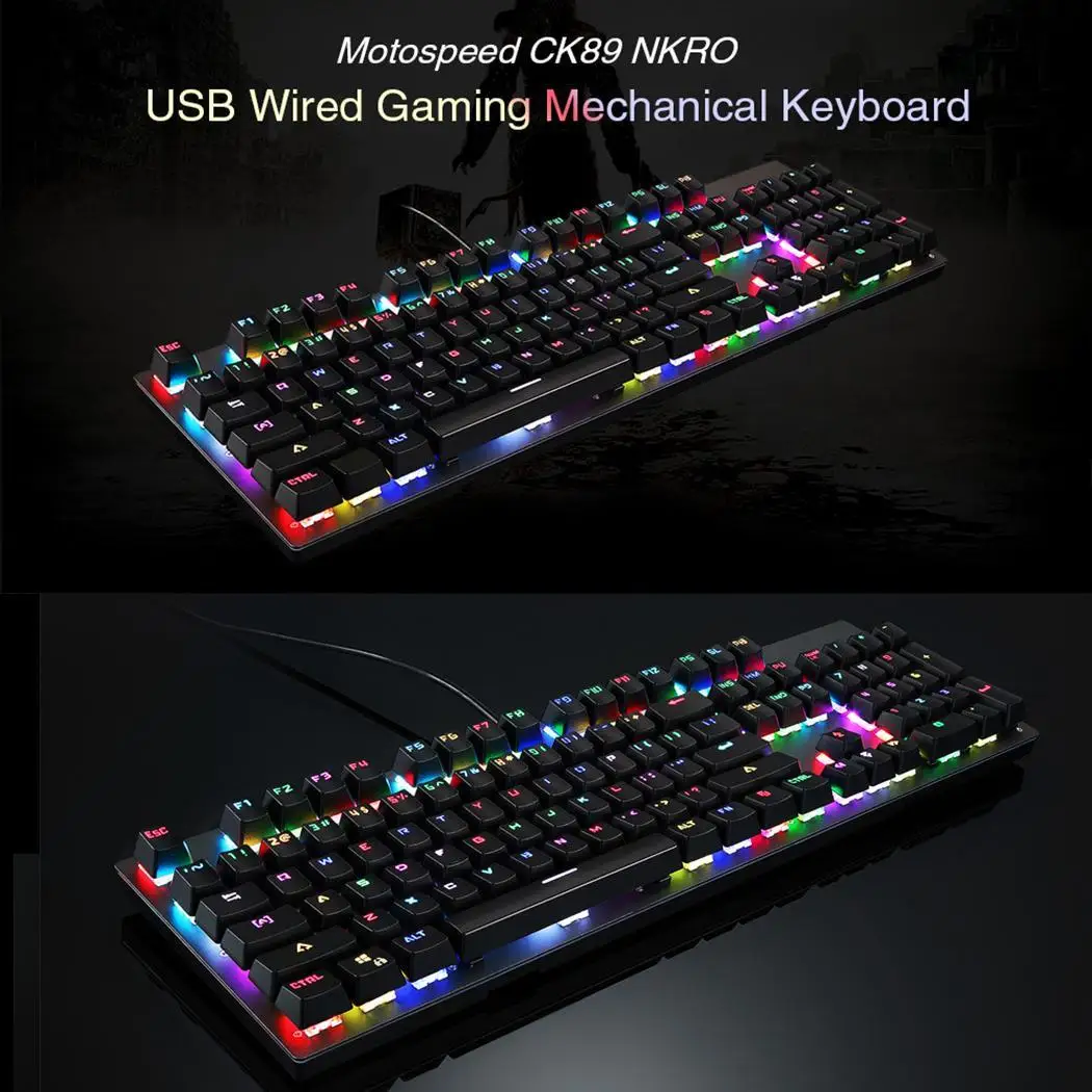 Motospeed CK89 NKRO механическая клавиатура Kailh Box Switch USB Проводная настоящая RGB подсветка