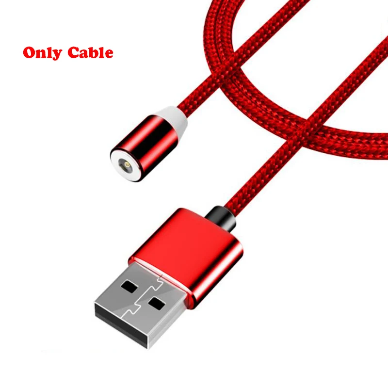 1 M/2 M Магнитный зарядный кабель Micro Тип usb C 8-Pin магнит Зарядное устройство 2.1A Быстрая Зарядка адаптер для iPhone HuaWei Xiaomi OPPO - Цвет: Only Red Cable