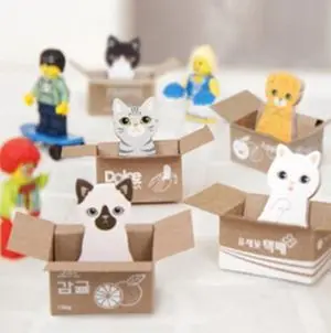 Kawaii Мультяшные животные Кот закладки с принтом книги маркер страницы Канцтовары