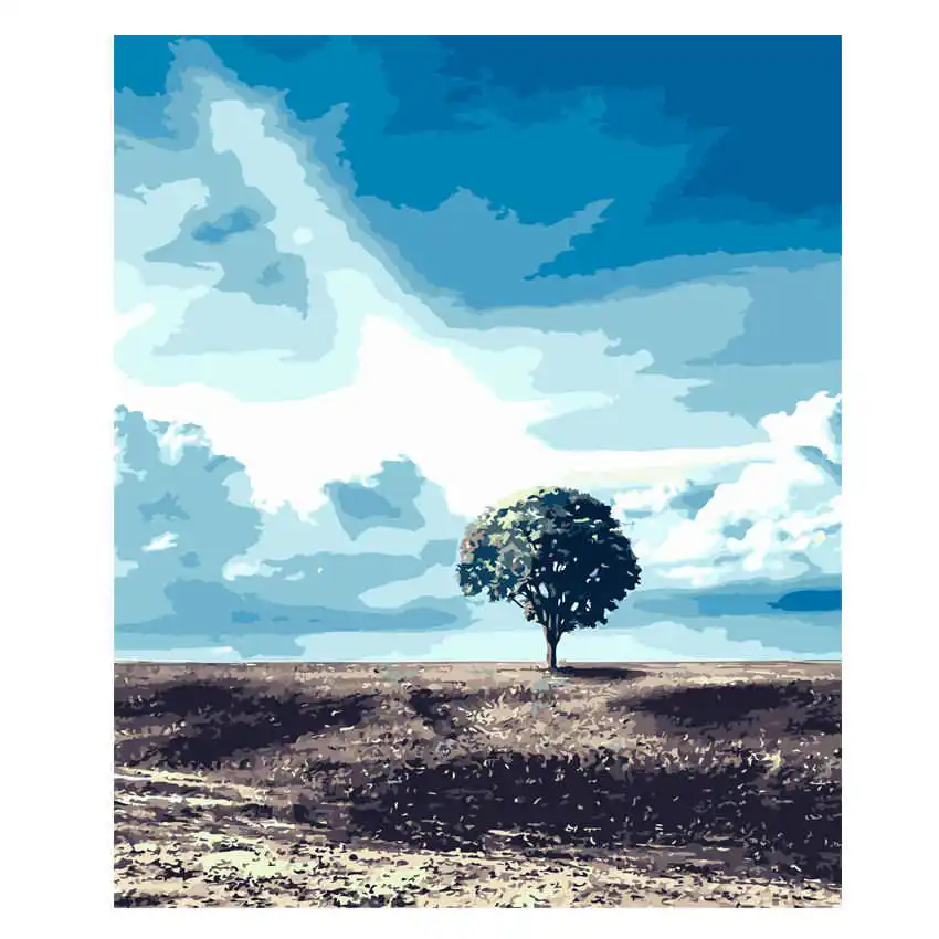

Drawing By Numbers,Wilderness Tree,Diy Oil Painting By Numbers,Paint By Number Kits