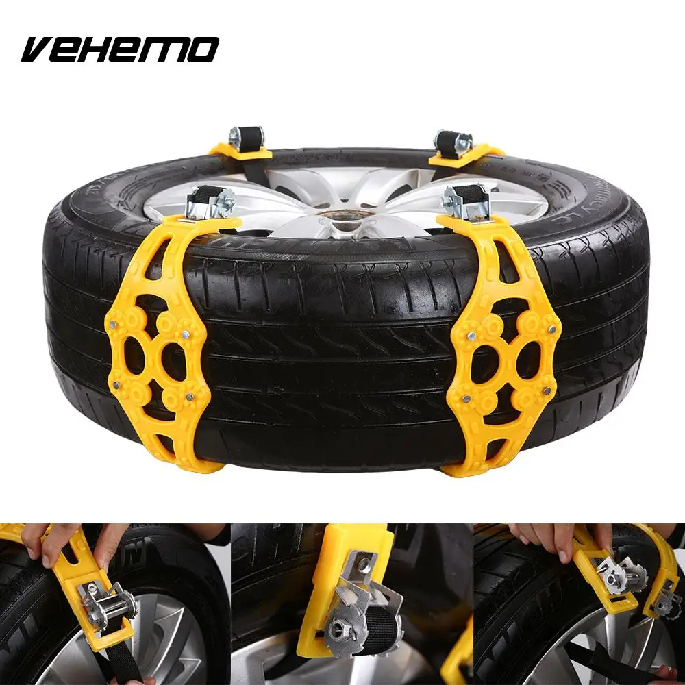 Vehemo TPU Alloy Strap Wheel Snow Chain Outdoor Automobile Tie Car