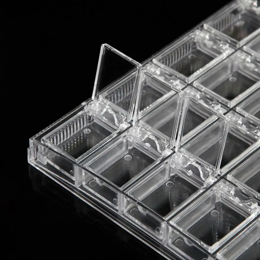 Plastic storage box organizer 20 Grids Clear Acrylic Storage Box