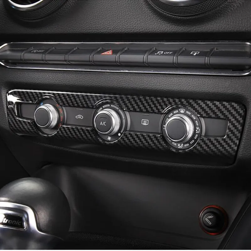 Углеродного волокна Цвет центральной кондиционер рамка украшения чехол накладка для Audi A3 8 V- ABS автомобильные аксессуары
