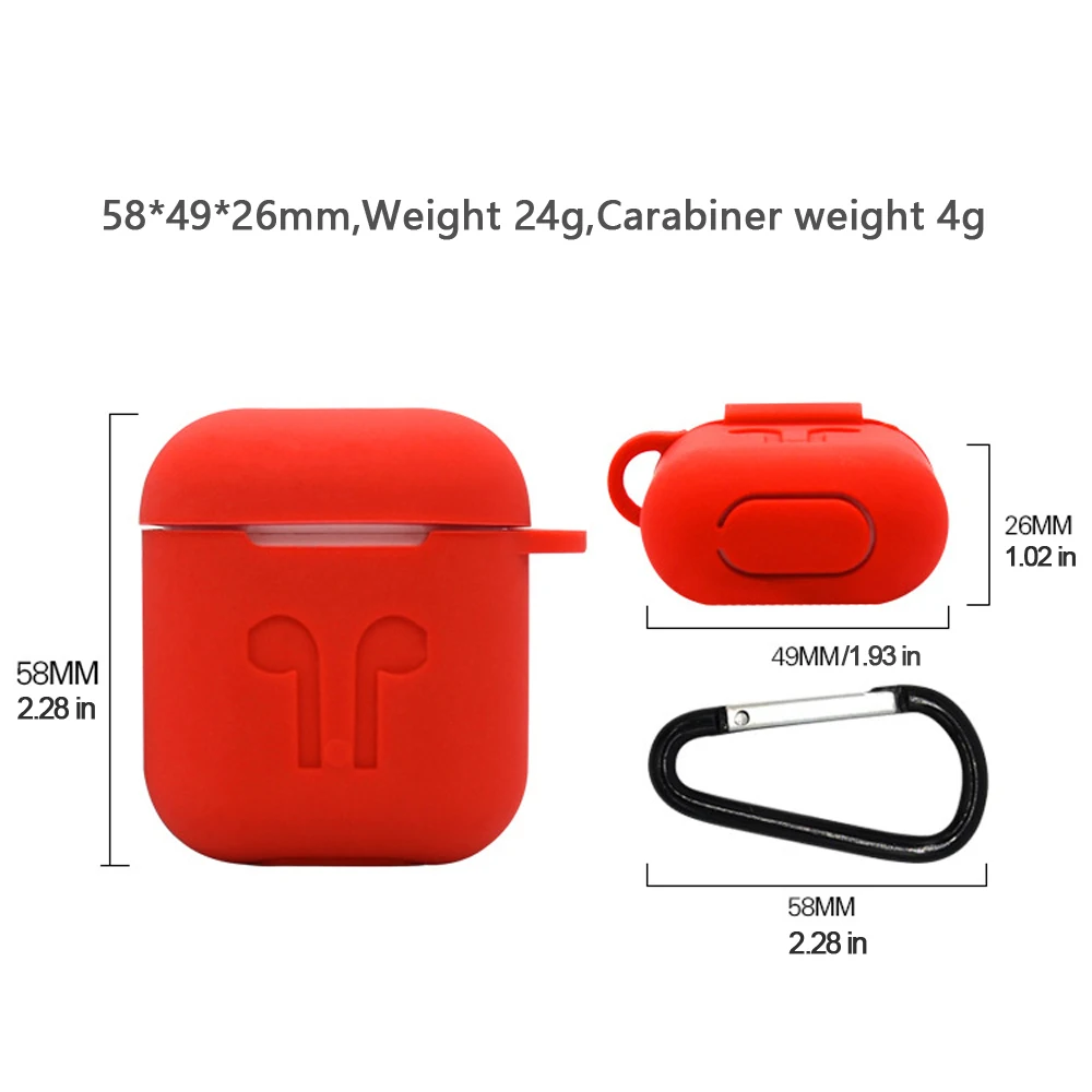 Five-piece Earphone Accessories For Apple Airpods Earbud Case Storage Box Soft Waterproof Silicone Mini Headset Protective Cover (5)