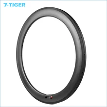 7-TIGER 2 pieces carbon tubular rim U shape 60mm depth 25mm width Carbon Fiber Road wheels Rims 3k/ud/12k front 20h rear 24h