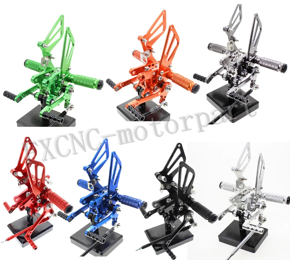 Adjustable Rear Sets Foot Pegs Aluminum Alloy Fit For SUZUKI GSXR750 1997 2005 GSXR600 2000 2005