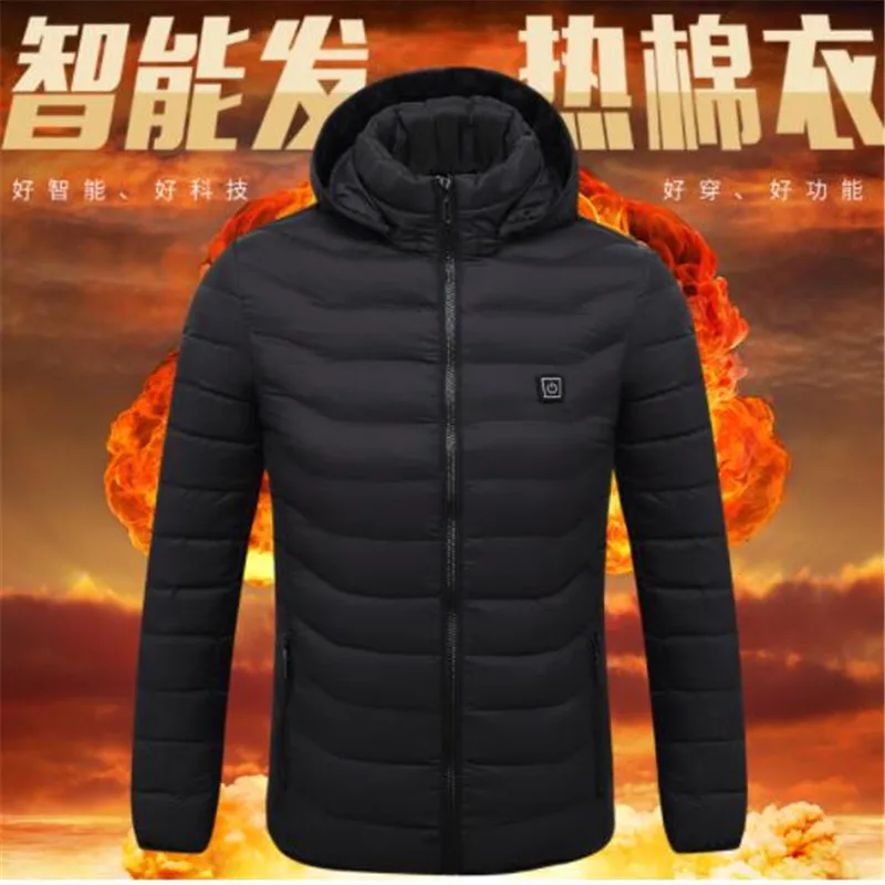 Nueva chaqueta de la motocicleta de los hombres de otoño e invierno de infrarrojos USB calefacción chaqueta Moto chaqueta térmico Moto chaqueta con capucha