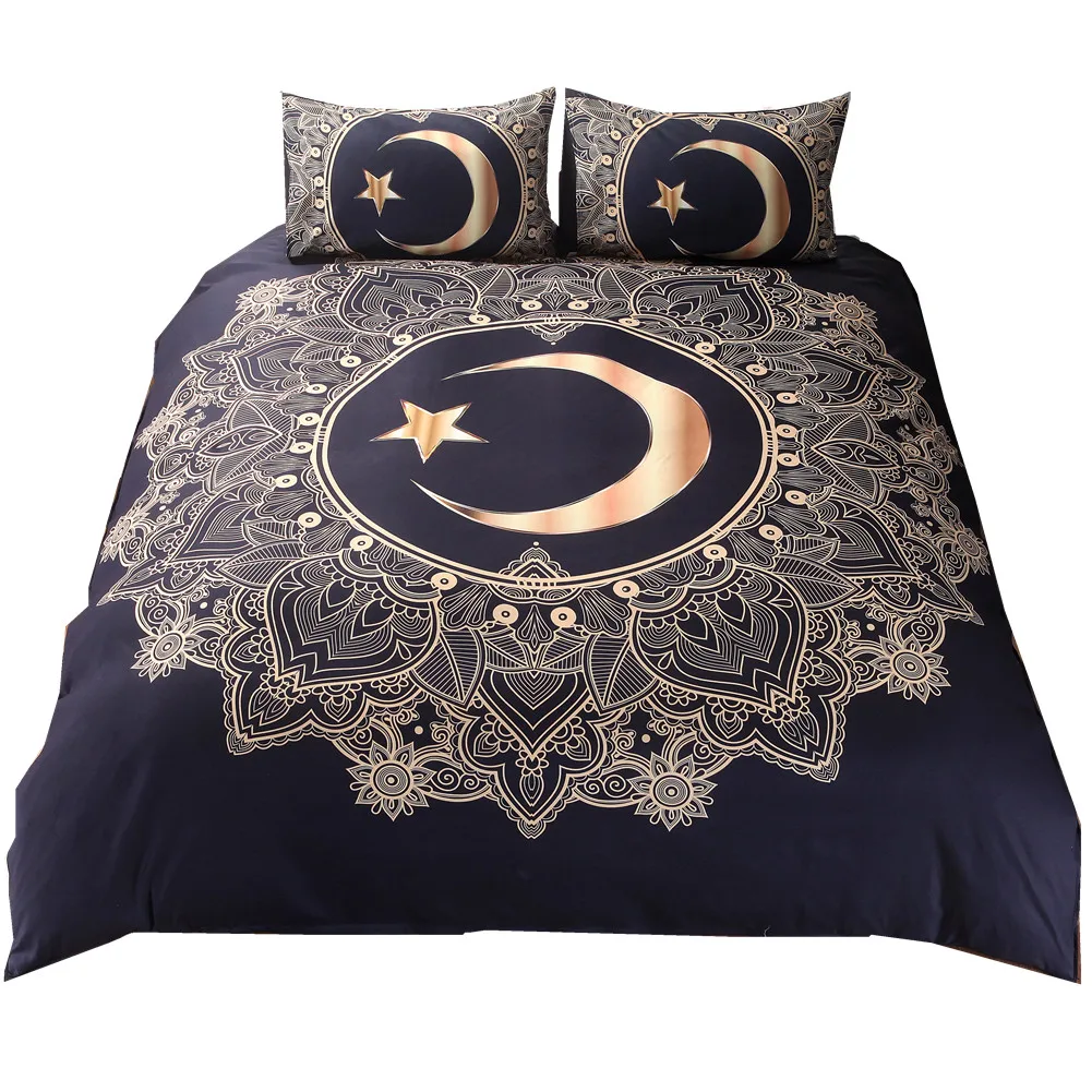 

Mandala 3d Star Galaxy Bedding Set Bohemian Duvet Cover Print With Pillowcase 3Pcs Design Bedline