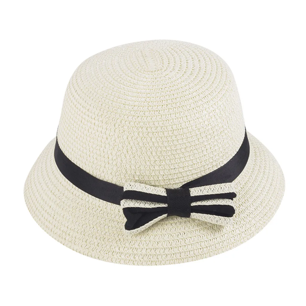 От 3 до 5 лет детская соломенная шляпа фестиваль Лето солнце пляж шляпа cachuchas de hombre de moda# P3 - Цвет: Белый