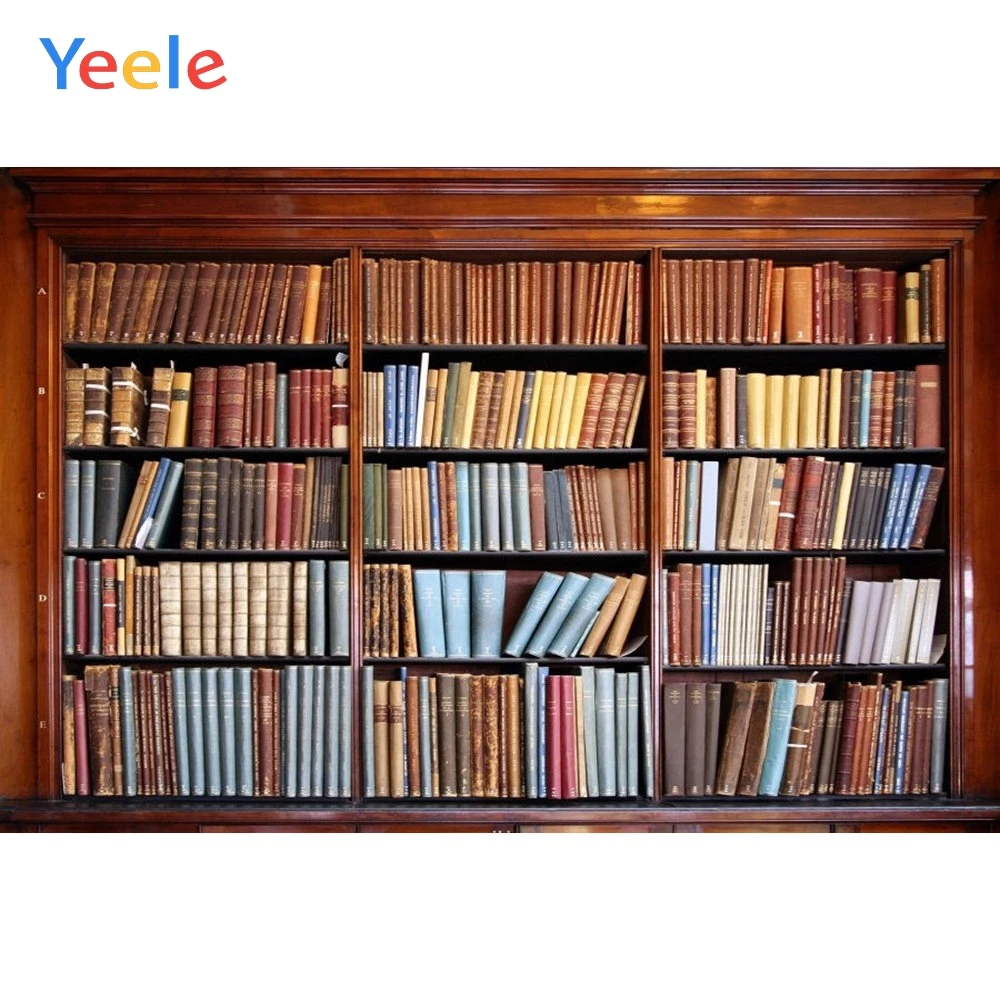 Виниловый фон Yeele с деревянной книжной полкой для детских дней рождения вечерние