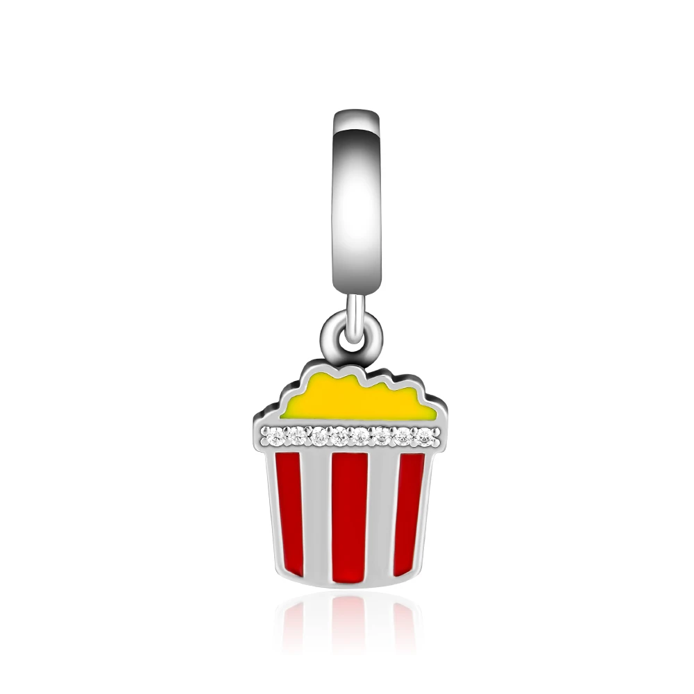 

Authentic 925 Sterling Silver Popcorn Pendant Charm Beads Fits Pandora Bracelet Beads for Jewelry Making Women DIY Bracelets