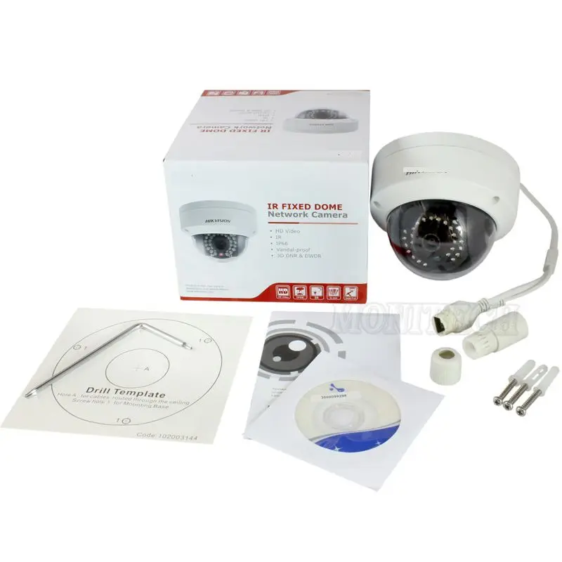 HIK обновляемых DS 2CD2120F I 2MP Фиксированная купольная сетевая IP Камера 2 8 мм 1/2. ''CMOS