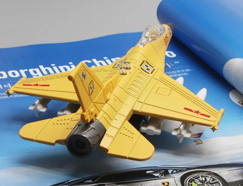 Электронный звуковой & светильник F16 fighte air force самолета сплава модель военный