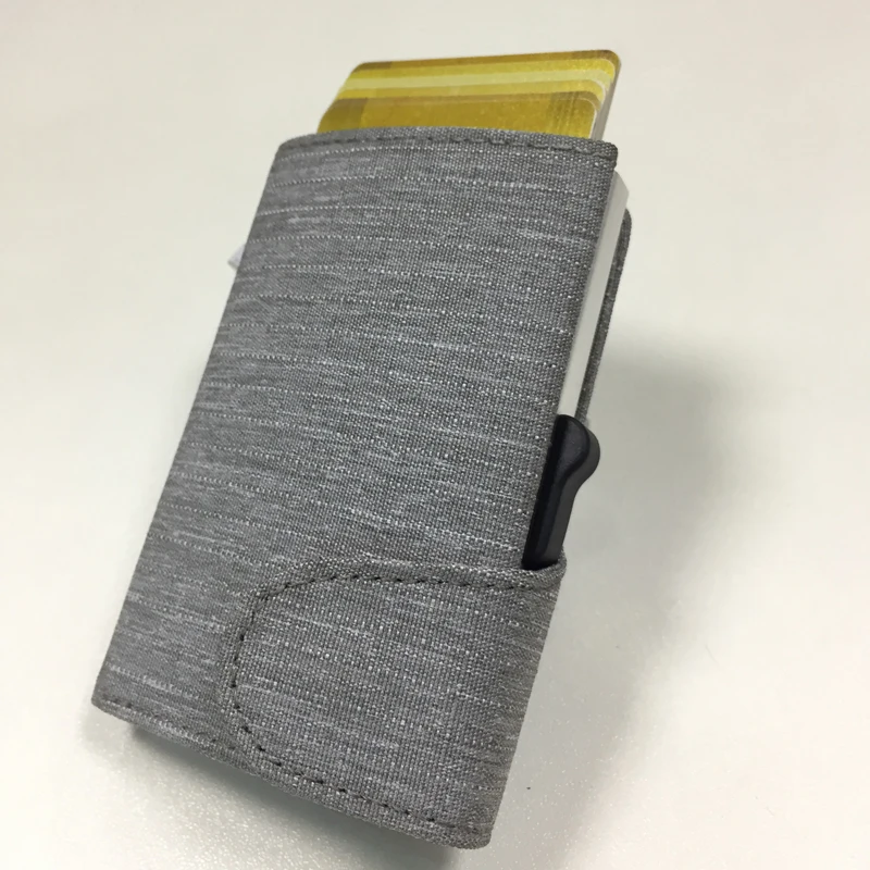 

Aluminium Credit Card Holder Nylon RFID Wallet Metal Antitheft Wallets Credit ID Card Holders Card Package for Men Women