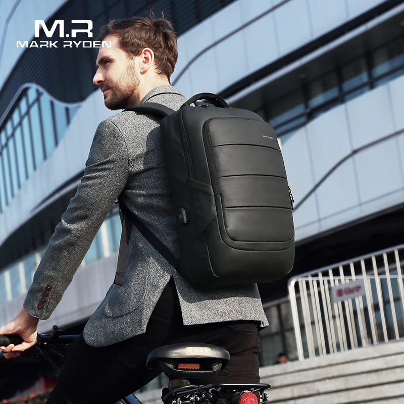 Mark Ryden Man Backpack Fit 15.6 inch Laptop Multifunctional USB Recharging Waterproof Travel Male Bag Anti-thief Mochila