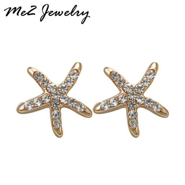 Aliexpress New Statement Trendy Silver Plated Gold New Statement Trendy Silver Plated Gold Starfish Stud Earrings For Women Earings Fashion Jewelry Whole