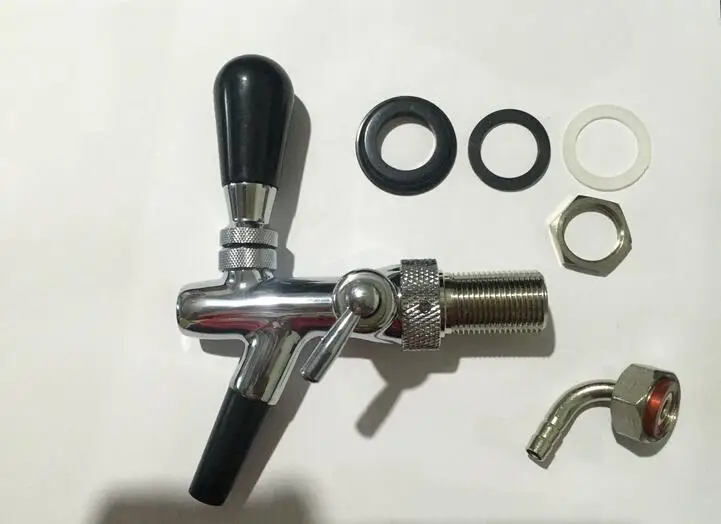 Brass draft beer dispenser faucet set, Chrome plated Kegerator Tap