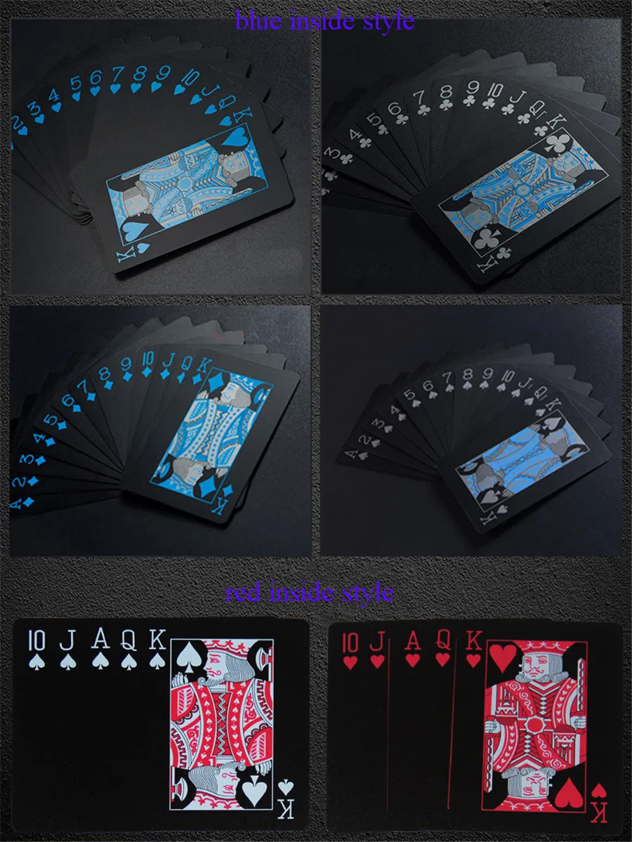 Durable PVC Waterproof Magic Playing Cards Poker Game Deck 54pcs Poker Set Board Game Plastic Magical Poker Card (6)