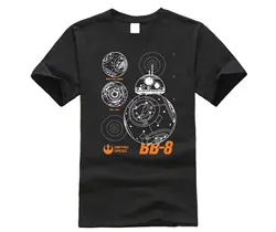 Astro Droid BB-8 человек Футболка домашняя одежда нормальный свободные топы BB8 Для мужчин короткий рукав с круглым вырезом Camisetas ребята Звездные