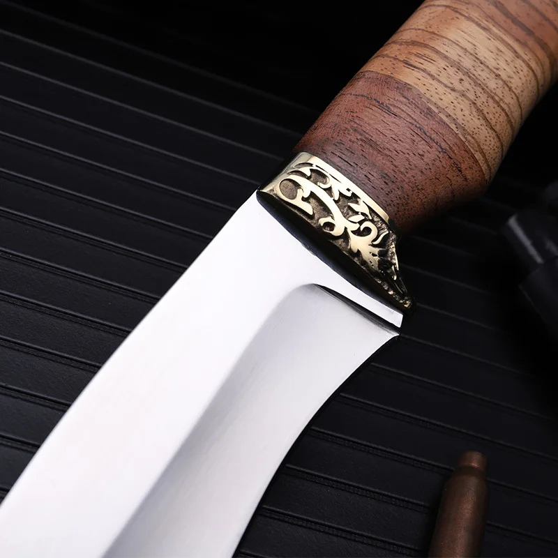 Outdoor self-defense wild small straight knife knife sharp knife wilderness survival than zero 8 folding fruit knife tools