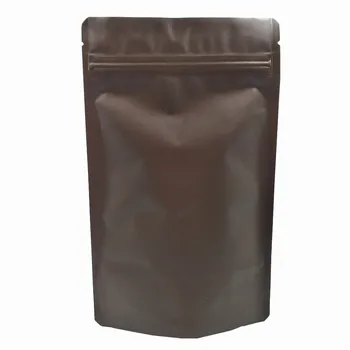 

Matte Coffee Reclosable Zip Lock Mylar Package Foil Pouch Sample Pack Smell Proof Zipper Stand Up Pure Aluminum Snacks Nuts Bag