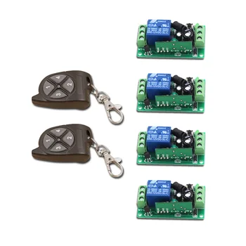 

High Quality DC9/12/24V RF Wireless Remote Control Switch System 4XReceiver+2XTransmitter for Smart Home 315/433mhz