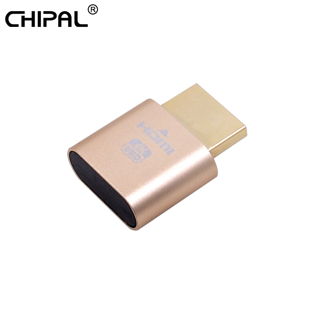 

CHIPAL VGA Virtual Display Adapter HDMI Dummy Plug DDC EDID Display Cheat Headless Ghost Display Emulator Video Card Lock Plate