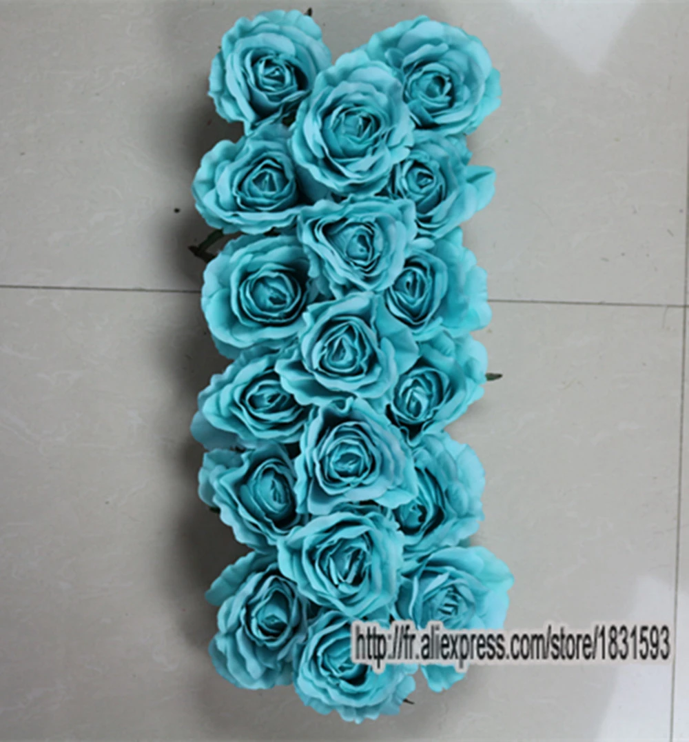 Tiffany Blue 10pcs Lot Artificial Silk Rose Flower Wall Wedding Background Decoration Lawn Pillar Road Lead Decoration Tongfeng Flower Wall Wedding Flower Wall Wedding Backgroundartificial Silk Roses Aliexpress