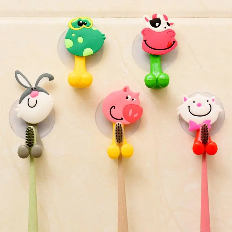 

Creative Cute Cartoon Animal Family Suction Cup Toothpaste Toothbrush Rack Multi-Style Optional Toothbrush Firmly Fixed On The W