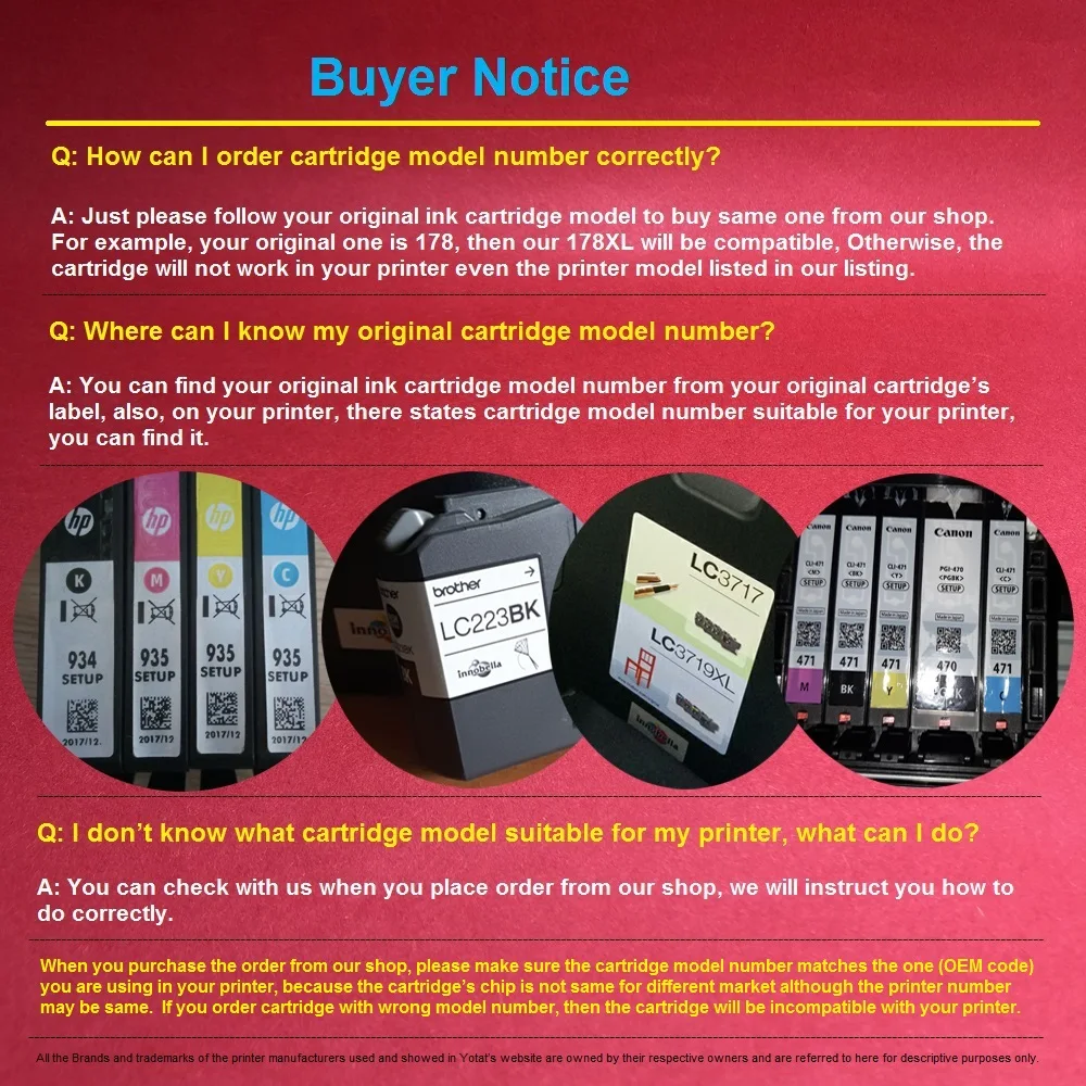 YOTAT LC203 LC203XL  MFC-J4320DW MFC-J4420DW MFC-J4620DW MFC-J5520DW MFC-J5620DW MFC-J5720DW