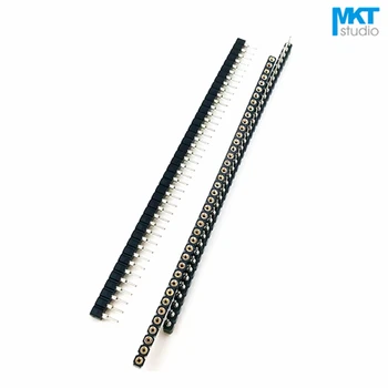 

100Pcs Circular Hole 2.54mm Pitch Single Row Straight Pins SIL Female Socket Pin Header 11P 12P 13P 14P 15P 16P 18P 20P