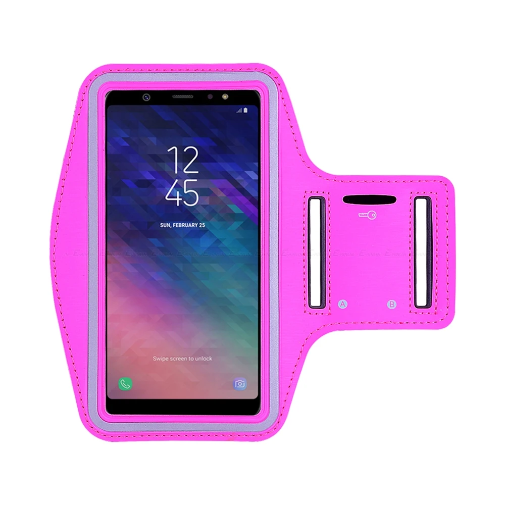 Rose Чехол на руку для samsung Galaxy A50 A30 A10 A3 A5 A7 A6 A8 Plus A2 Core A9 спортивная сумка для телефона - Цвет: Rose