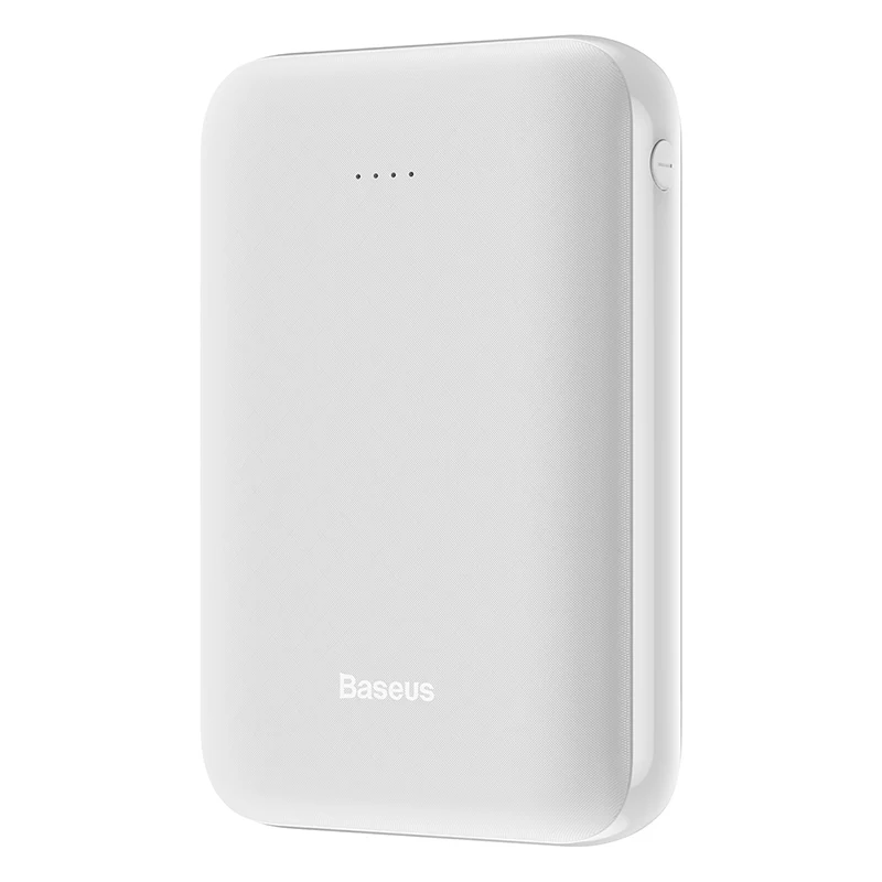 Baseus 10000 мАч Мини банк питания портативное USB зарядное устройство 10000 мАч банк питания для iPhone samsung Xiaomi внешний аккумулятор банк питания - Цвет: Белый