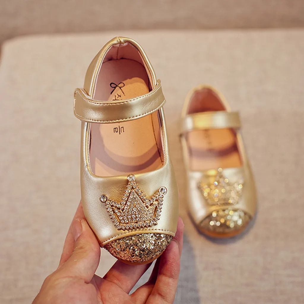 Детская обувь для маленьких девочек; обувь принцессы с украшением в виде короны и кристаллов; осенние кроссовки для девочек; обувь для детей; кроссовки для мальчиков