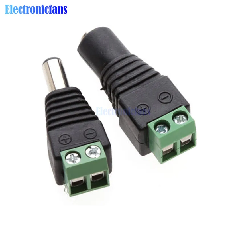 

5Pairs 10Pcs Male Female 5 Male + 5 Female 2.1x5.5mm DC Power Plug Jack Adapter Connector for CCTV Camera