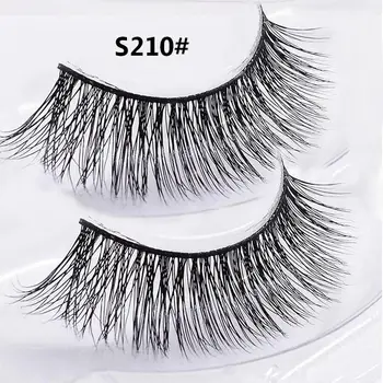 

1 Pair 3D 100% Real Natural Mink Thick Fake False Eyelashes Eye Makeup Lashes Extension Beauty Tools S210