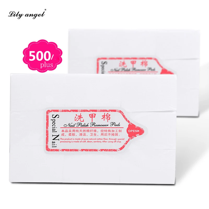 

New Hot 500Pcs/bag Solid Durable Nail Tools Bath Manicure Gel Nail Polish Remover Lint-Free Wipes 100% Cotton Napkins For Nails
