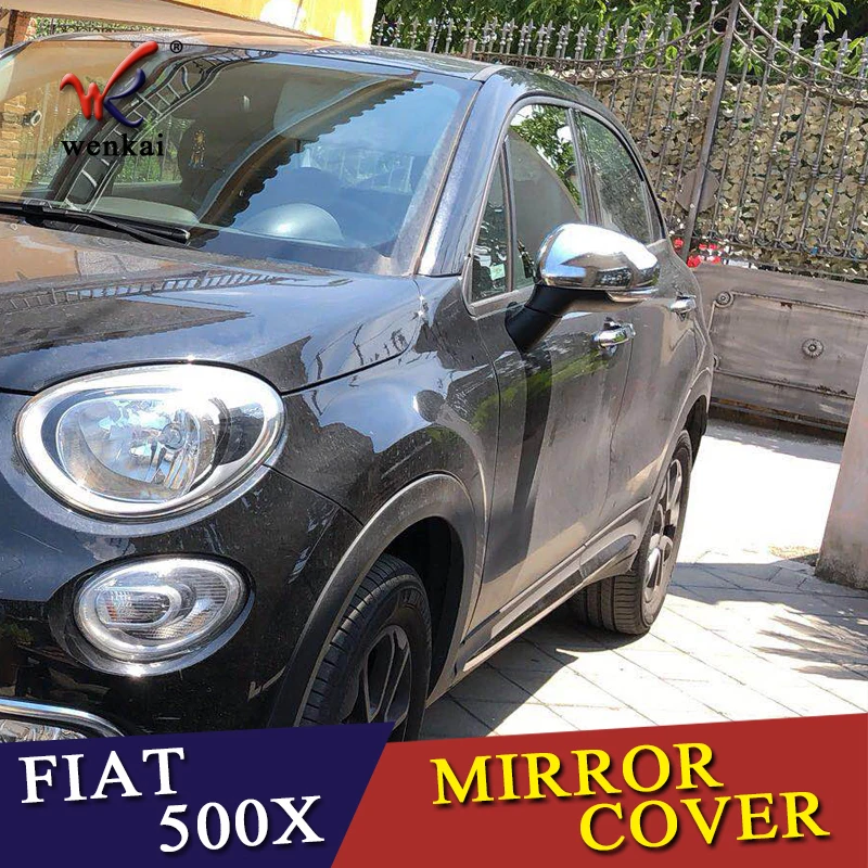 Авто Крышка Стайлинг для FIAT 500X2014 ABS Chrome сторона крыло заднего Дверь Зеркало Кепки отделка