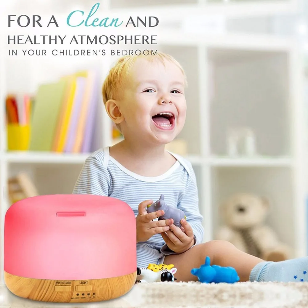 

Air Aroma Diffuser Ultrasonic Humidifier Oil Cool Mist Humidifier Purifier Colorful LED Lights 300ml Water Capacity
