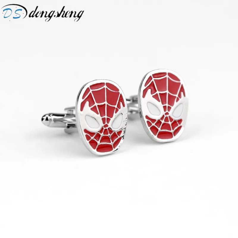 

dongsheng Jewelry Silver Color Spiderman Spider-Man Cufflinks Luxury Mens Cufflinks Brand For Personality Party Accessories-40