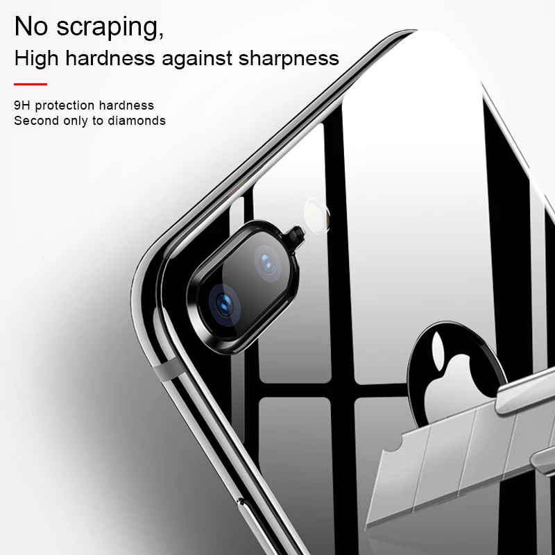 Полноразмерная стеклянная задняя крышка RZP 5D закаленное стекло для iPhone 7 8 заднее