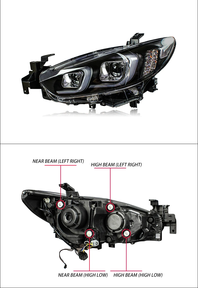 Тюнинг автомобилей для Mazda6 фары U глаза ангела DRL- для Mazda 6 Atenza свет ДРЛ бар Q5 би ксенон объектив H7 Xenon