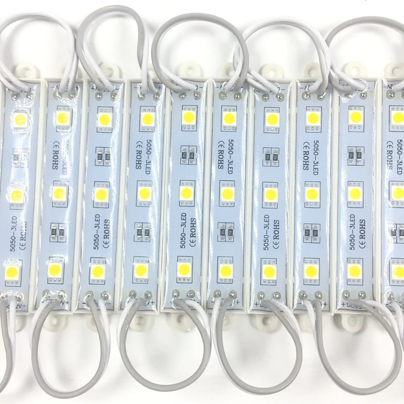 500 шт. 5050 SMD Led модуль W/WW/R/G/B/Y/RGB светодиодный свет реклама знак лампы DC 12 В оптовая продажа