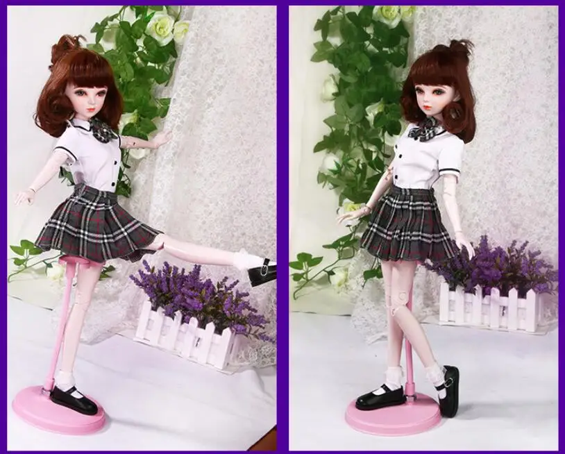 Необходимая подставка Bjd Boneca Гибкая поддержка для куклы Bjd 1/3 белый черный розовый металл 60 см Стойка для кукол кронштейн куклы аксессуары