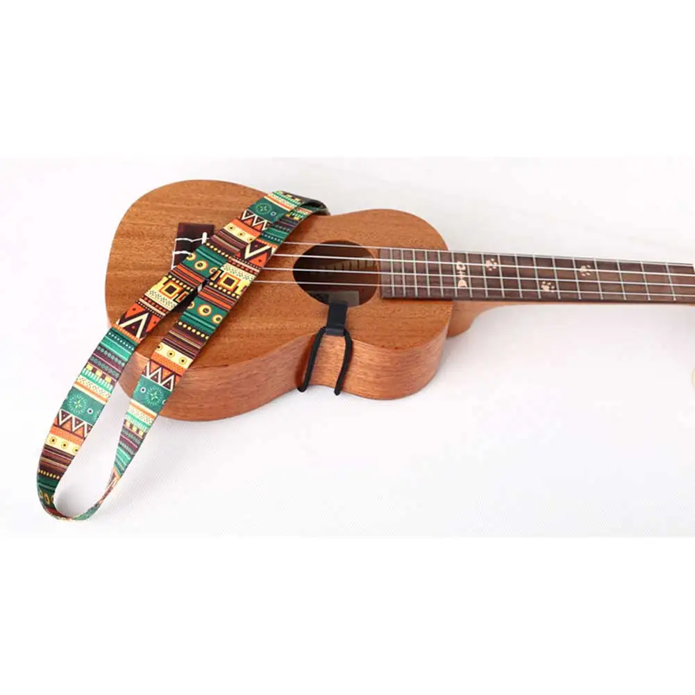 Этнический стиль Красочный ремешок для укулеле термопереводная лента Прочный Маленький Гитарный ремень аксессуары для музыкальных инструментов