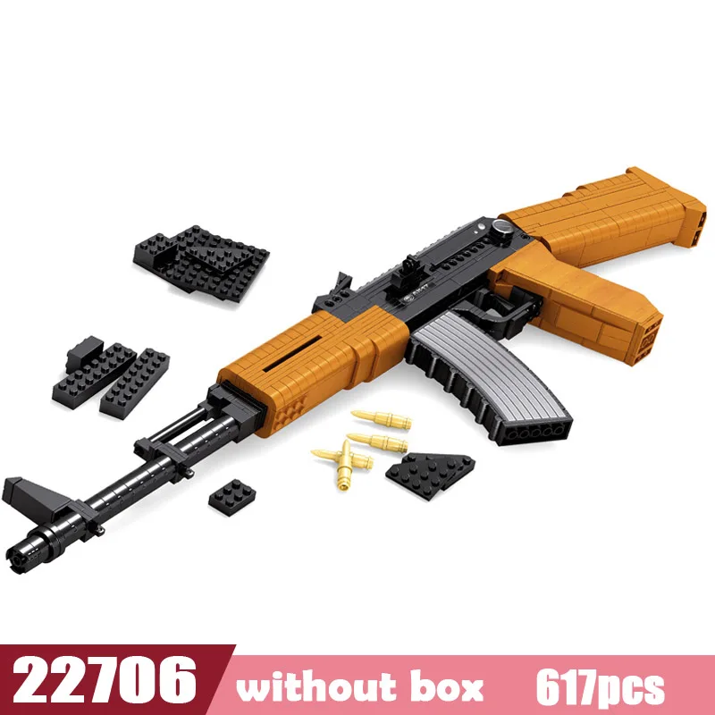 Снайперская винтовка SWAT AK47 набор строительных блоков Desert Eagle совместимы со всеми